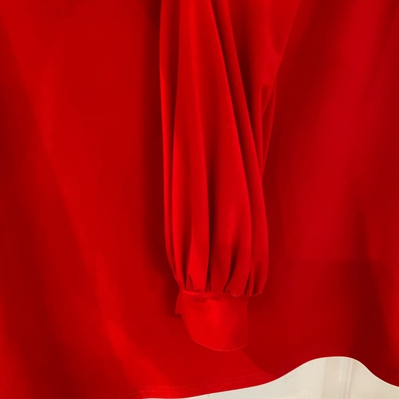 Joseph Ribkoff Red Long Sleeve Stretch Off Shoulder Blouse - Picture 5 of 7